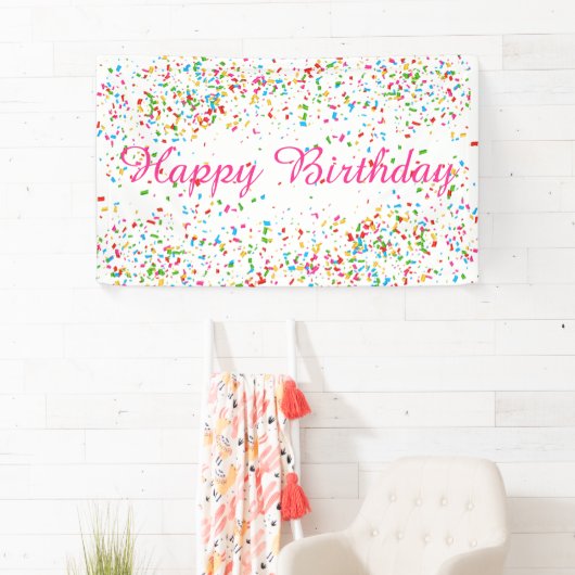 Kleurrijk confetti spandoek (Insitu)