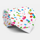 Kleurrijk confetti stropdas (Opgerold)