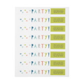 Kleurrijk Confetti Type Boys Retouradres (Vel)