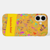 Kleurrijk Confetti Worp over Orange Gepersonalisee Case-Mate iPhone Case (Achterkant (horizontaal))