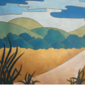 kleurrijk contemporeus abstract landschap legpuzzel