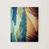 kleurrijk contemporeus abstract landschap legpuzzel (Verticaal)