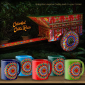 Kleurrijk Costa Rica Folklore Ontwerp Mok