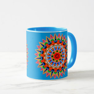 Kleurrijk Costa Rica Folklore Ontwerp Mok