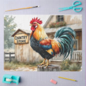 Kleurrijk Country Rooster Tissue Paper – 18 lb Cra Tissuepapier (Craft)