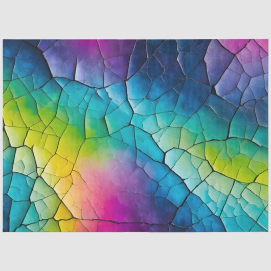 Kleurrijk Crackle Paper Art Tissue Paper Tissuepapier (Voorkant)