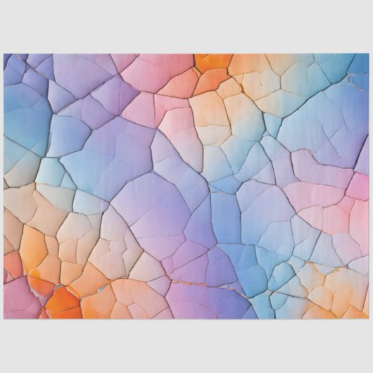 Kleurrijk Crackle Paper Art Tissue Paper Tissuepapier (Voorkant)