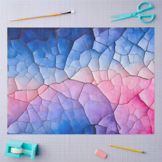 Kleurrijk Crackle Paper Art Tissue Paper Tissuepapier (Craft)