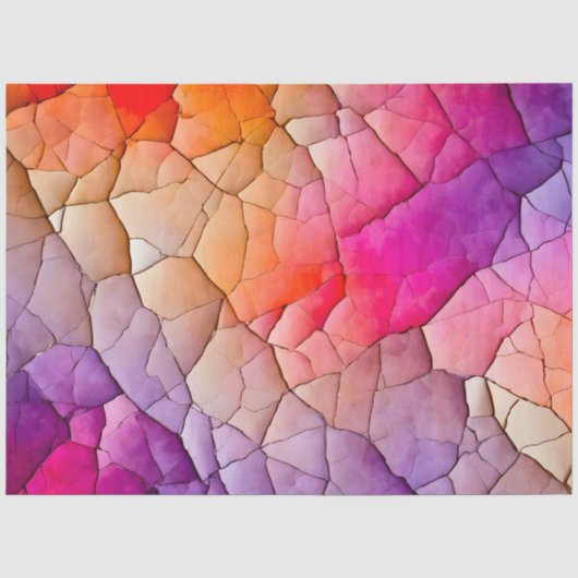 Kleurrijk Crackle Paper Art Tissue Paper Tissuepapier (Voorkant)