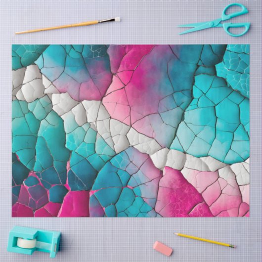 Kleurrijk Crackle Paper Art Tissue Paper Tissuepapier (Craft)