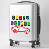 Kleurrijk Crazy Driver Design Sticker (Koffer)