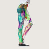 Kleurrijk, Crazy, Trendy, Vette Abstracte Waterver Leggings (Rechts)