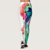Kleurrijk, Crazy, Trendy, Vette Abstracte Waterver Leggings (Achterkant)