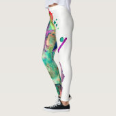 Kleurrijk, Crazy, Trendy, Vette Abstracte Waterver Leggings (Links)