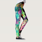 Kleurrijk, Crazy, Trendy, Vette Abstracte Waterver Leggings (Rechts)