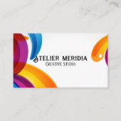 Kleurrijk creatief studio met QR-code Visitekaartje (Voorkant)