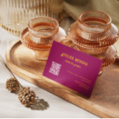 Kleurrijk creatief studio met QR-code Visitekaartje