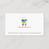 Kleurrijk Creatief Tand Logo | Tandheelkunde Visitekaartje (Achterkant)