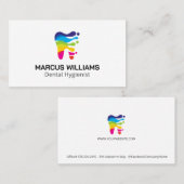 Kleurrijk Creatief Tand Logo | Tandheelkunde Visitekaartje (Voorkant / Achterkant)