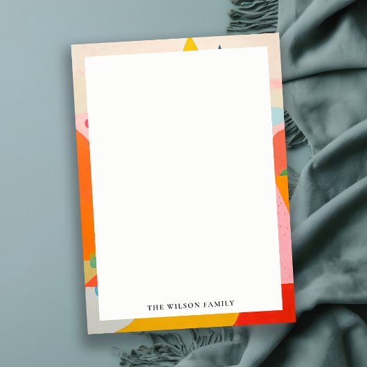 Kleurrijk Creatieve Abstracte Kerst Landschap Notitiekaartje