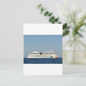 Kleurrijk cruiseschip briefkaart (Staand voorkant)