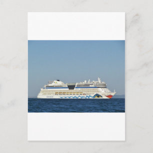 Kleurrijk cruiseschip briefkaart
