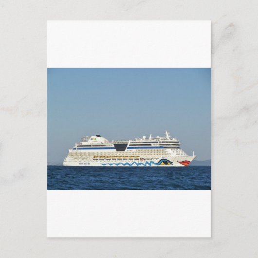 Kleurrijk cruiseschip briefkaart (Voorkant)