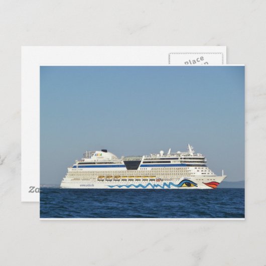 Kleurrijk cruiseschip briefkaart (Voorkant / Achterkant)