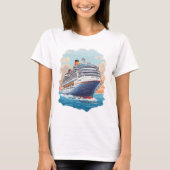 Kleurrijk cruiseschip t-shirt (Voorkant)