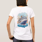 Kleurrijk cruiseschip t-shirt (Achterkant)
