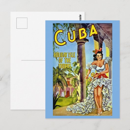Kleurrijk Cuba Travel Briefkaart (Voorkant / Achterkant)
