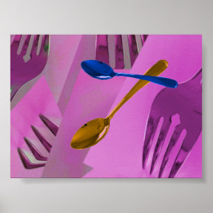 Kleurrijk culinair kunstwerk ontwerp poster