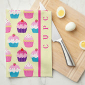 Kleurrijk Cupcakes patroon, zoete traktaties Theedoek (Quarter Fold)