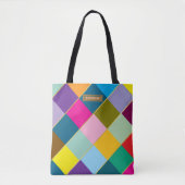 Kleurrijk Cute Chic Trendy Stijlvol met gouden voe Tote Bag (Voorkant)