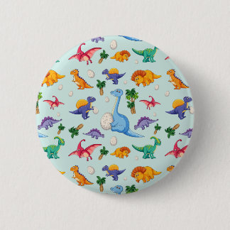 Kleurrijk Cute Dinosaur Pattern Ronde Button 5,7 Cm