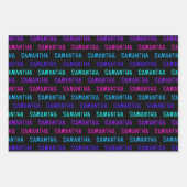 Kleurrijk Cyberpunk naampatroon Inpakpapier Vel (Voorkant 2)