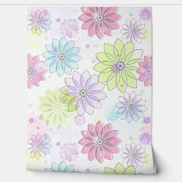 Kleurrijk Daisy Flowers Design Behang
