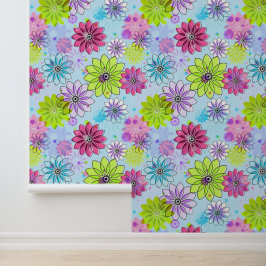 Kleurrijk Daisy Flowers Design Behang