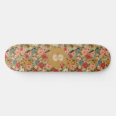 Kleurrijk Daisy Patroon - Mosterd Persoonlijk Skateboard (Horizontaal)