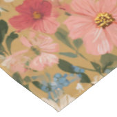 Kleurrijk Daisy Patroon - Mosterd Tafelkleed (Gekanteld)