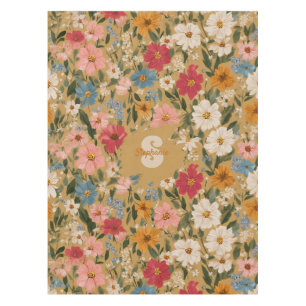 Kleurrijk Daisy Patroon - Mosterd Tafelkleed