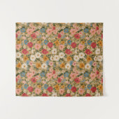  Kleurrijk Daisy Patroon - Mosterd Wandkleed (Voorkant (horizontaal))