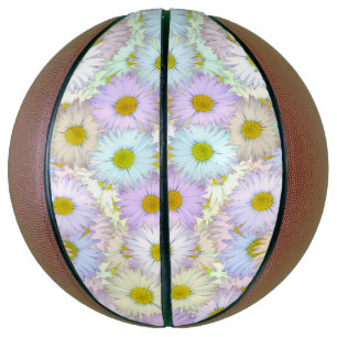 Kleurrijk daisy patroon - pastel basketbal