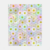 Kleurrijk daisy patroon - pastel fleece deken (Voorkant)