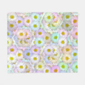 Kleurrijk daisy patroon - pastel fleece deken (Voorkant (Horizontaal))