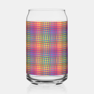 Kleurrijk dambord abstract patroon blikvorm glas