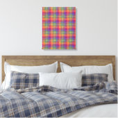 Kleurrijk dambord abstract patroon canvas afdruk (Insitu (Slaapkamer))