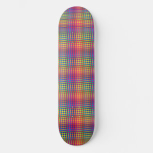 Kleurrijk dambord abstract patroon persoonlijk skateboard