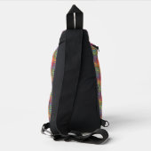 Kleurrijk dambord abstract patroon sling bag (Achterkant)
