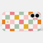 Kleurrijk dambord Monogram Case-Mate iPhone Case (Achterkant (horizontaal))